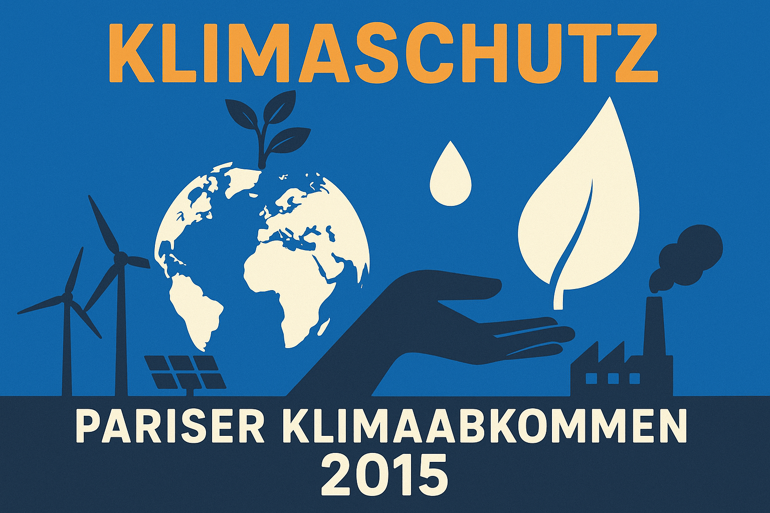 Pariser Klimaabkommen 2015 Vektorgrafik